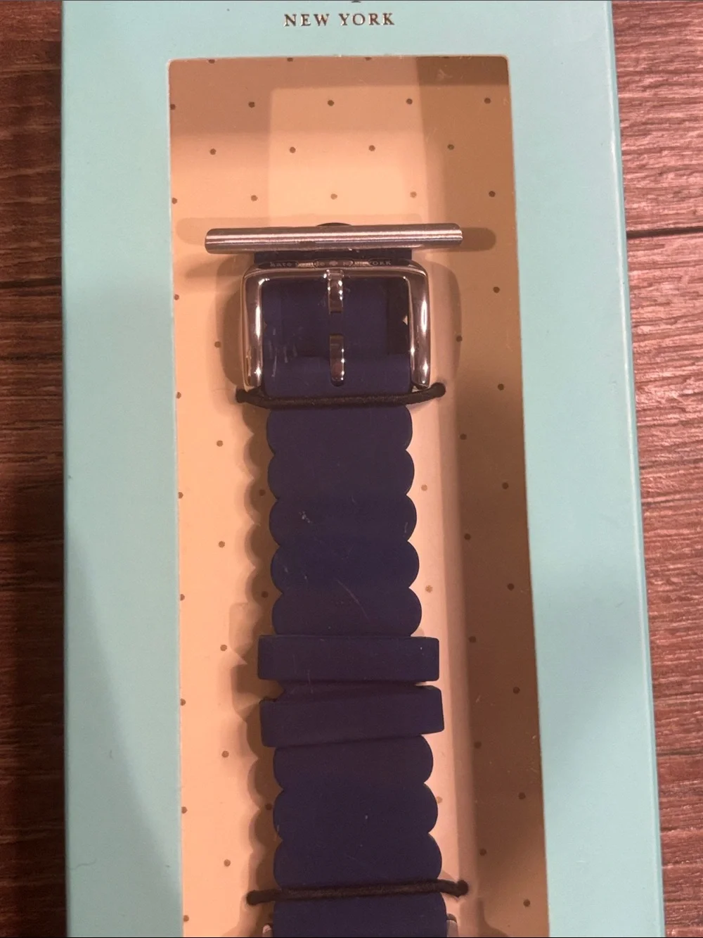 kate spade Navy Silicone Apple Watch Strap 38mm with Scalloped Edge